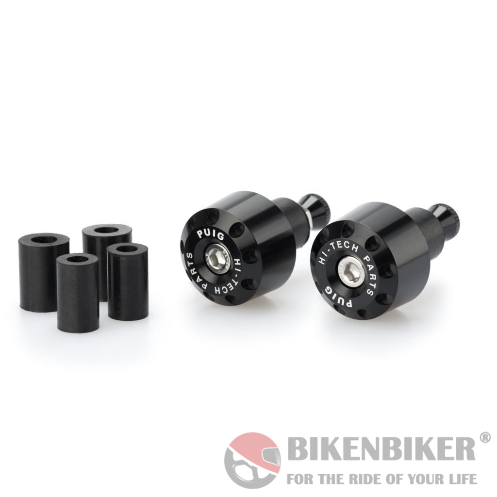 Short Bar Ends Weights For All Bikes-Puig Black Bar Ends