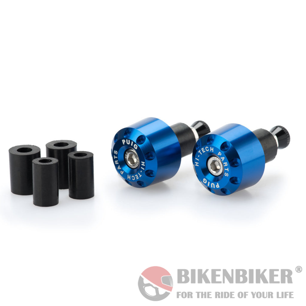 Short Bar Ends Weights For All Bikes-Puig Blue Bar Ends