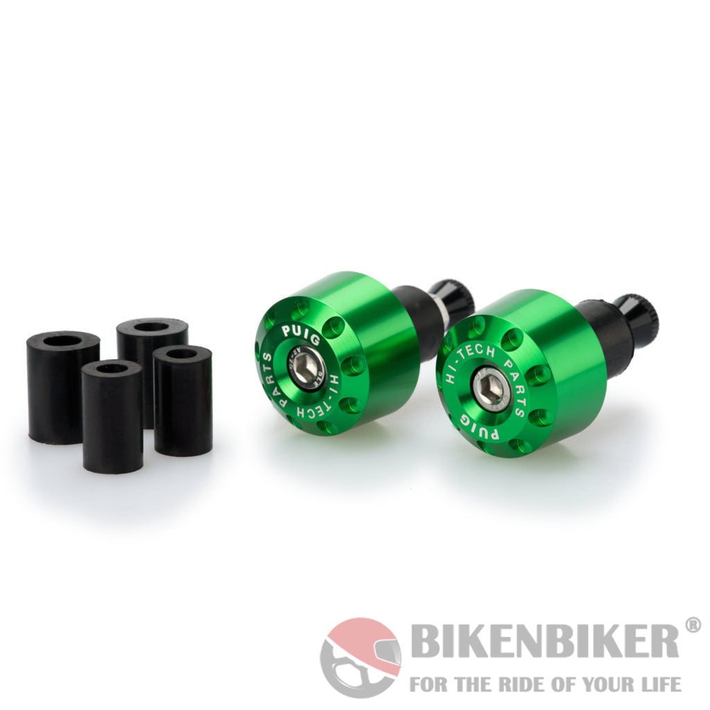 Short Bar Ends Weights For All Bikes-Puig Green Bar Ends