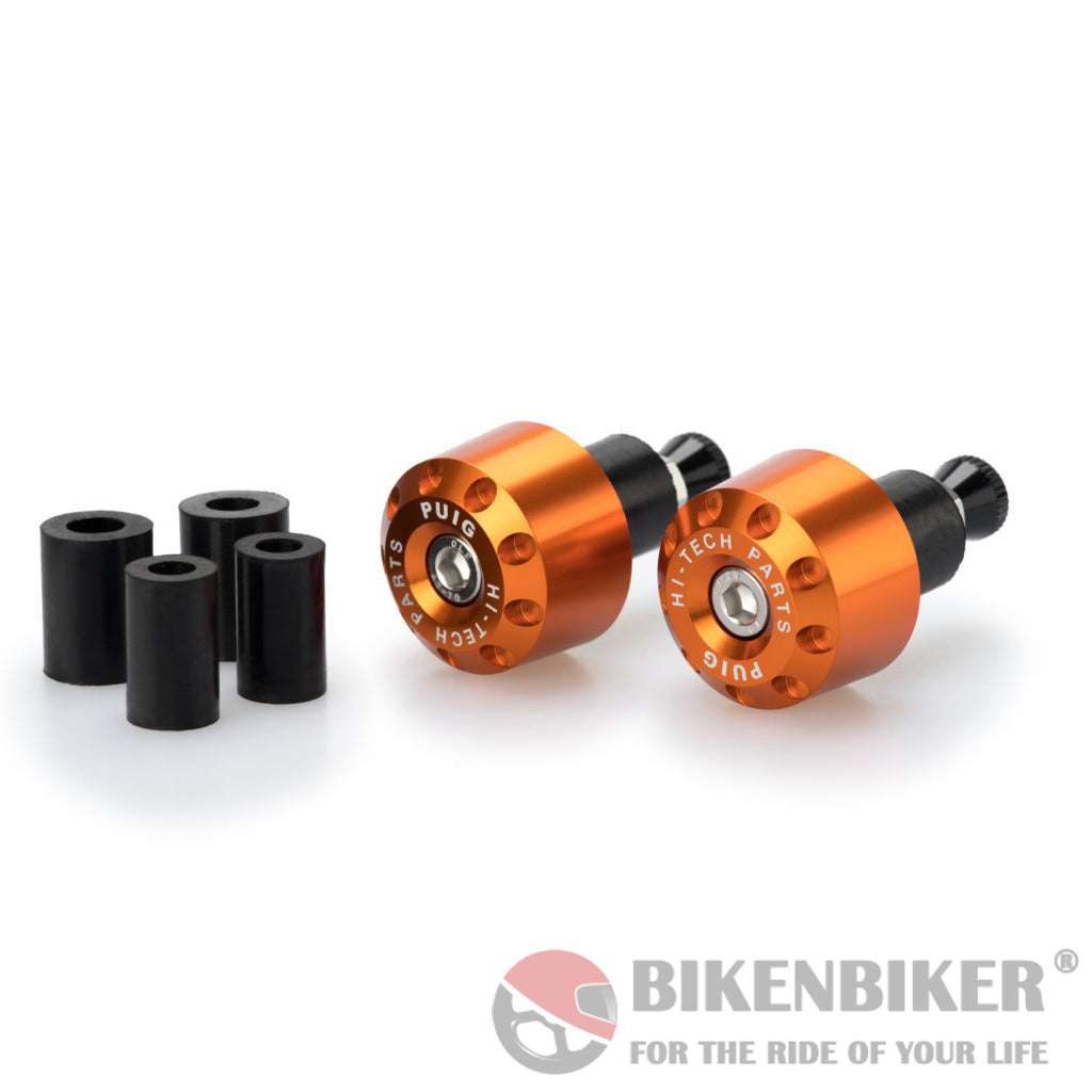 Short Bar Ends Weights For All Bikes-Puig Orange Bar Ends