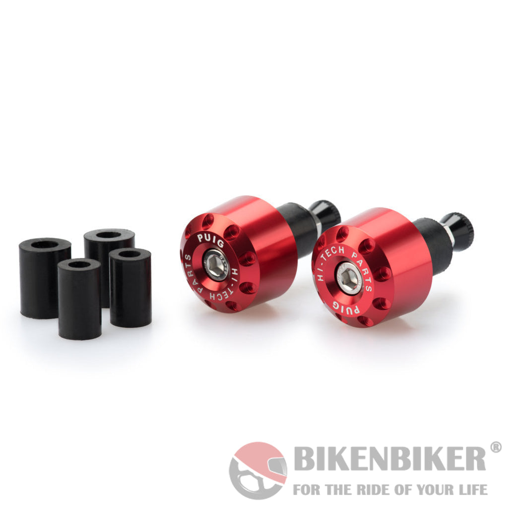 Short Bar Ends Weights For All Bikes-Puig Red Bar Ends