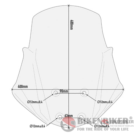 Specific Screen Transparent For Kawasaki Versys X-300 (2017-2019) - Givi Windscreen