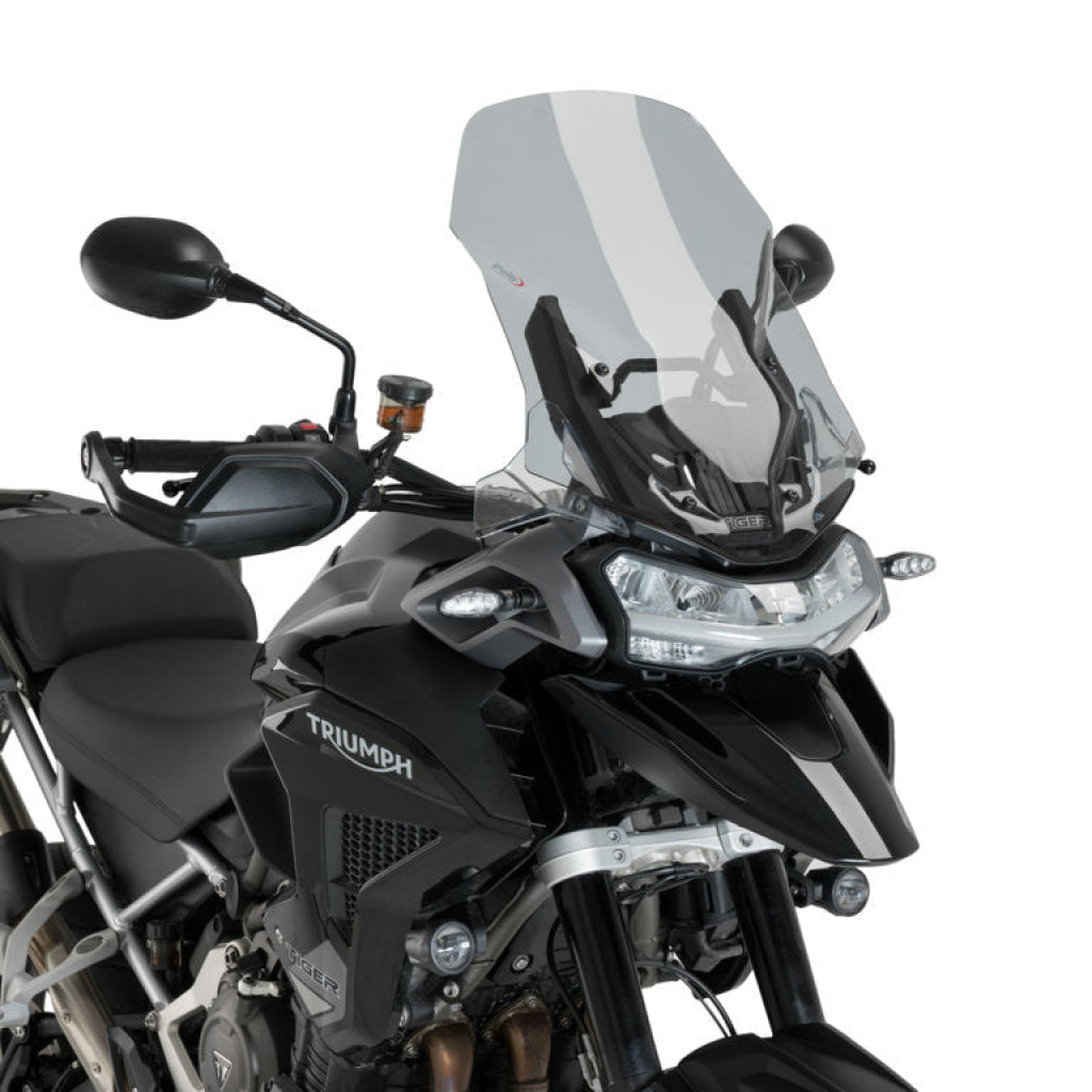 Touring Screen For Triumph Tiger Rally Explorer 1200 - Puig Dark Smoke Wind Shield