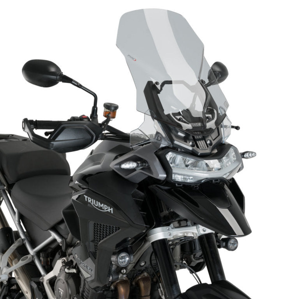 Touring Screen For Triumph Tiger Rally Explorer 1200 - Puig Smoke Wind Shield