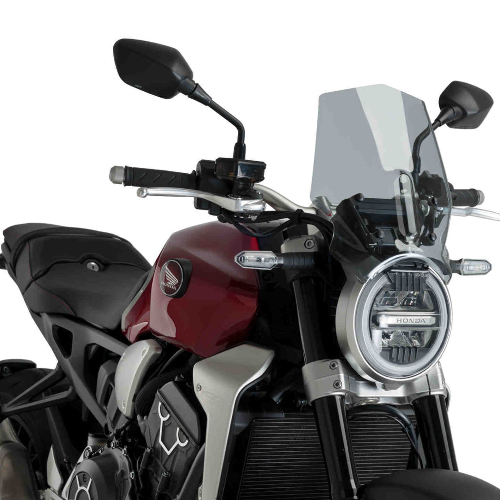 Windshield New Generation Sport For Honda Cb1000R Neo Sports Cafe 2018+ - Puig Smoke Wind Shield
