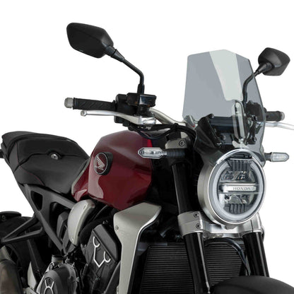 Windshield New Generation Sport For Honda Cb1000R Neo Sports Cafe 2018+ - Puig Smoke Wind Shield