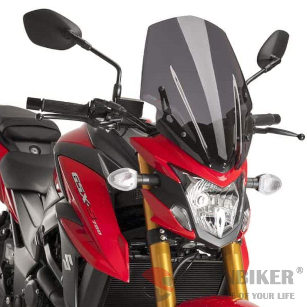 Windshield New Generation Touring For Suzuki Gsx-S750 2017-Puig Dark Smoke Wind Shield