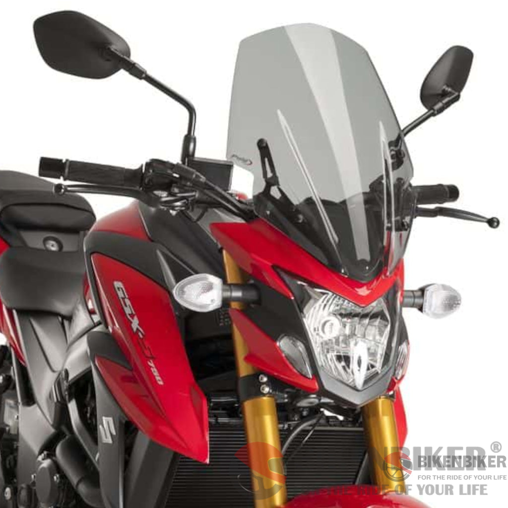 Windshield New Generation Touring For Suzuki Gsx-S750 2017-Puig Smoke Wind Shield