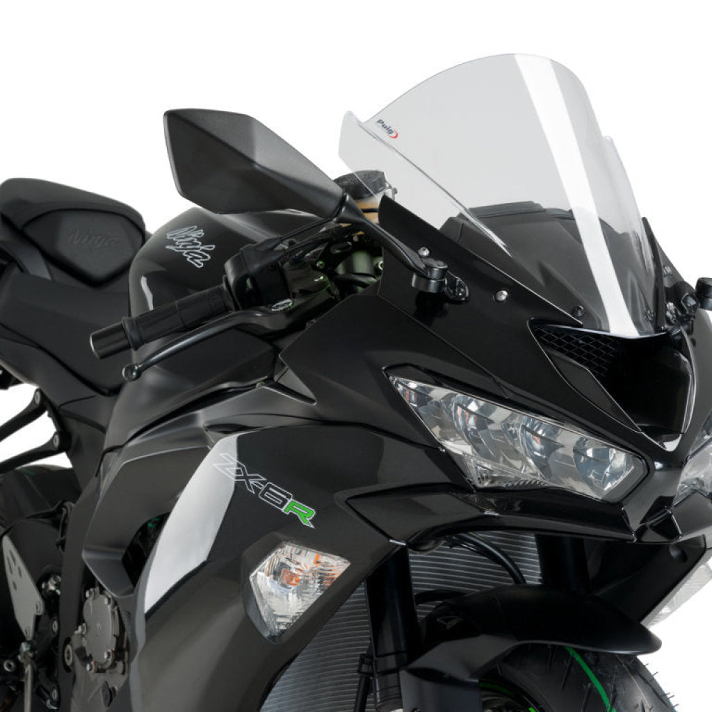 Z Racing Screen For Kawasaki Zx6R - Puig Clear Windscreen