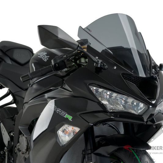 Z Racing Screen For Kawasaki Zx6R - Puig Dark Smoke Windscreen