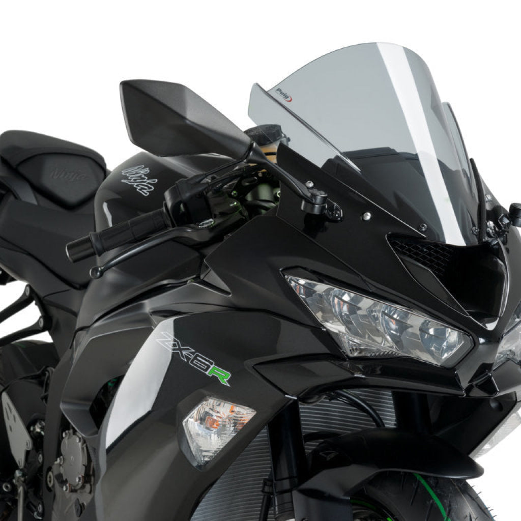 Z Racing Screen For Kawasaki Zx6R - Puig Smoke Windscreen